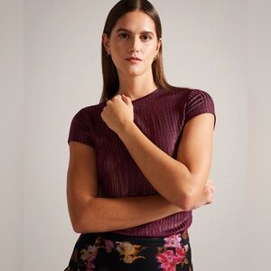 TED BAKER KATRINO Metallic Fitted Tee